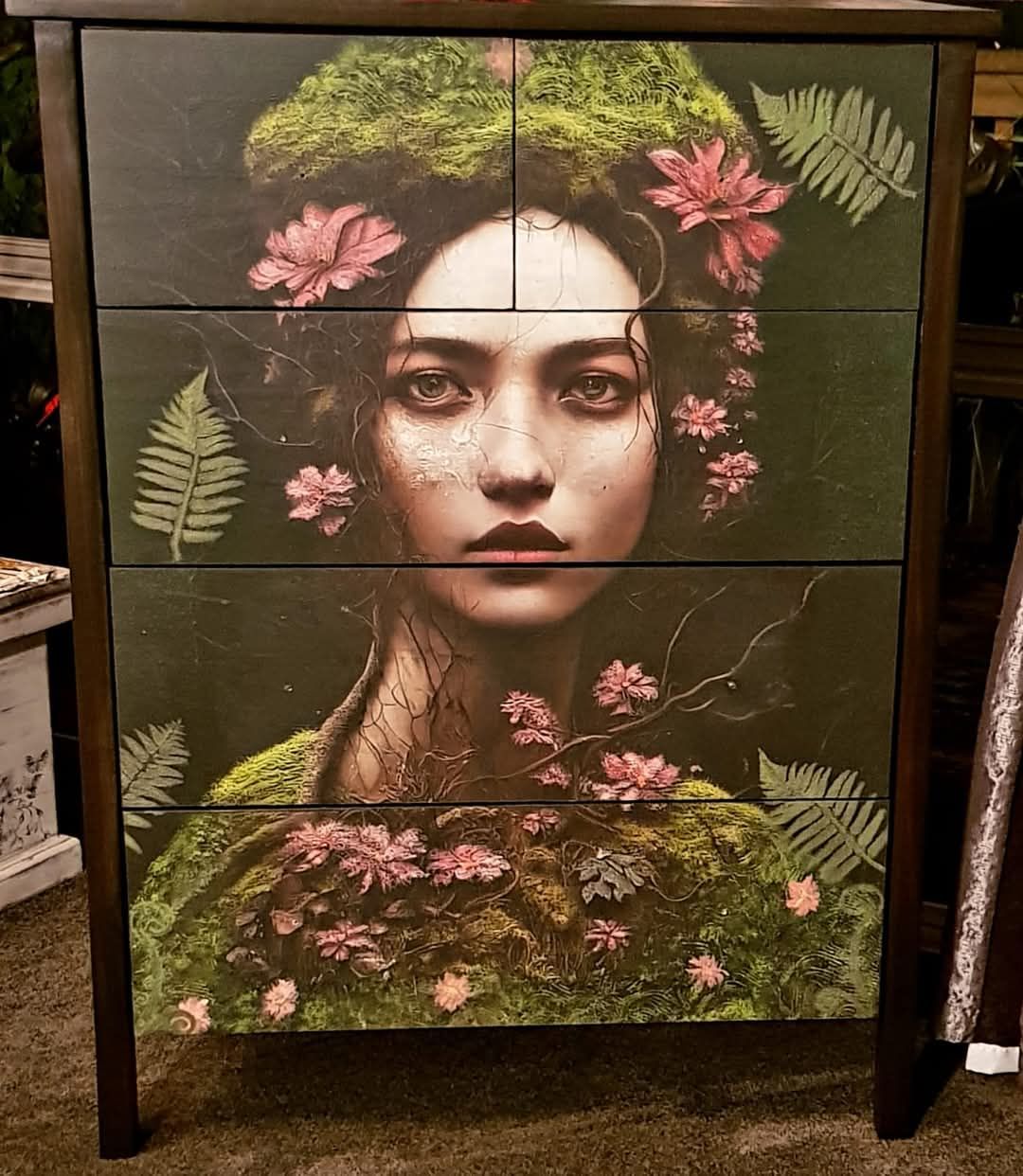 Tree Woman - A1 size large scale decoupage paper - nature, surreal, fantasy