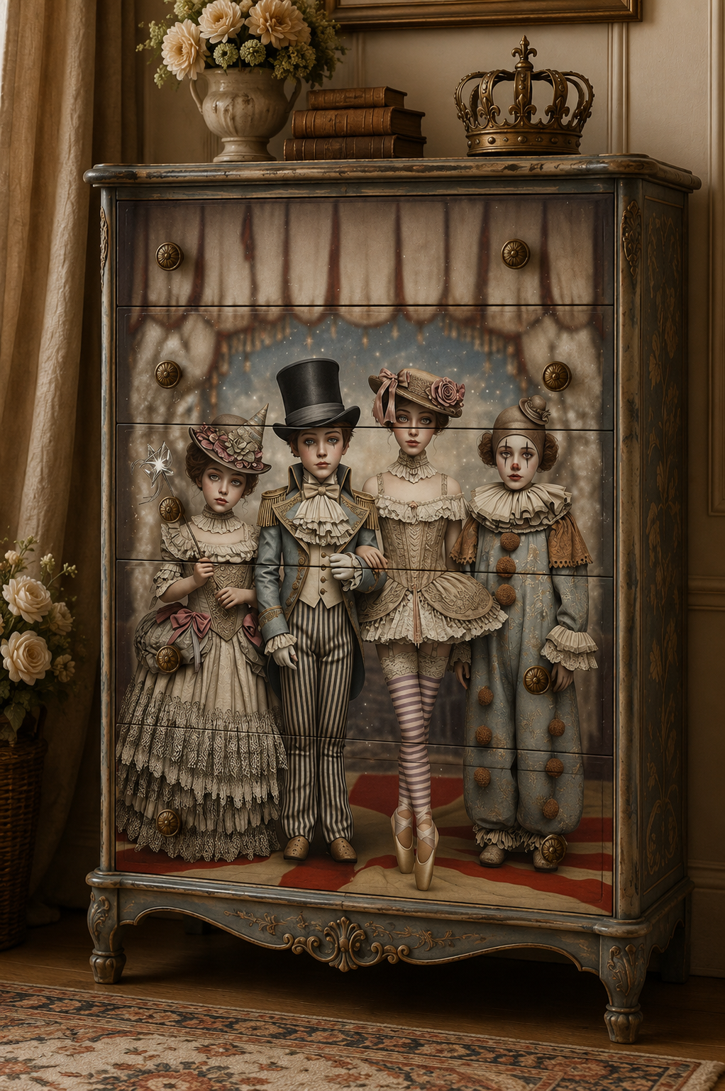The Moonlit Troupe - A1 size large Decoupage Paper