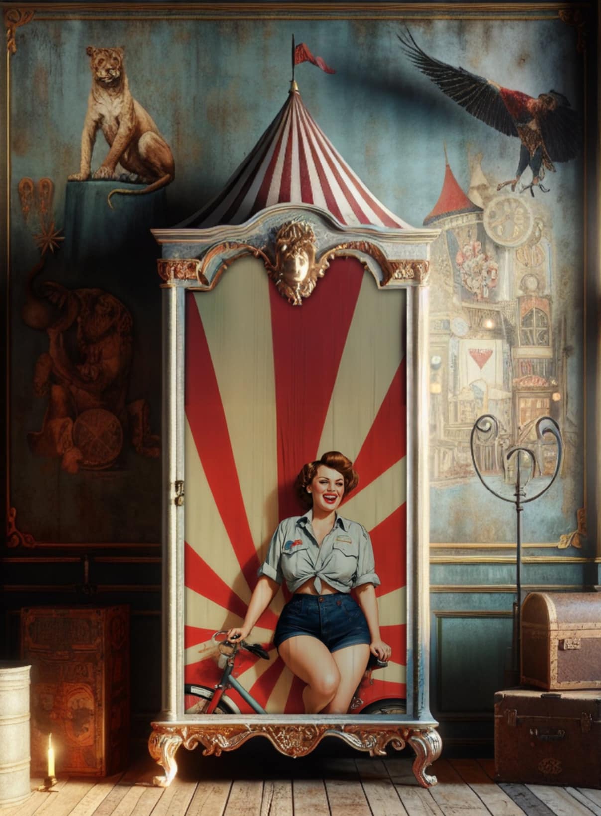 Pinup Parade - A1 size large Decoupage Paper