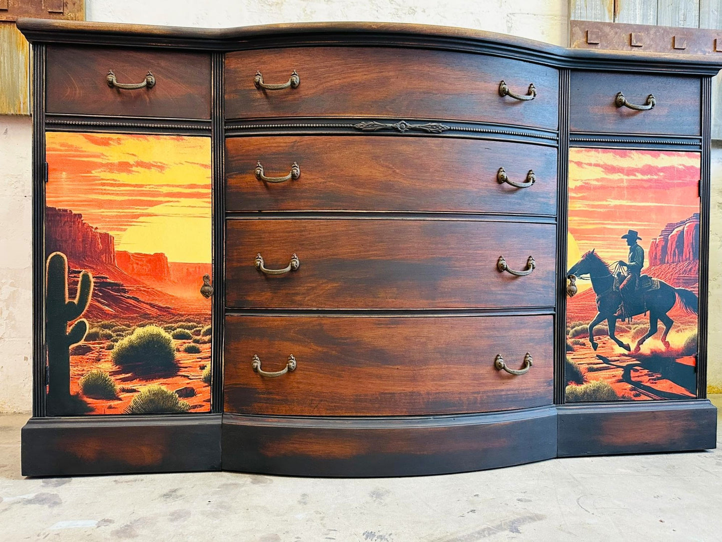 Lone Rider - A1 size large Decoupage Paper