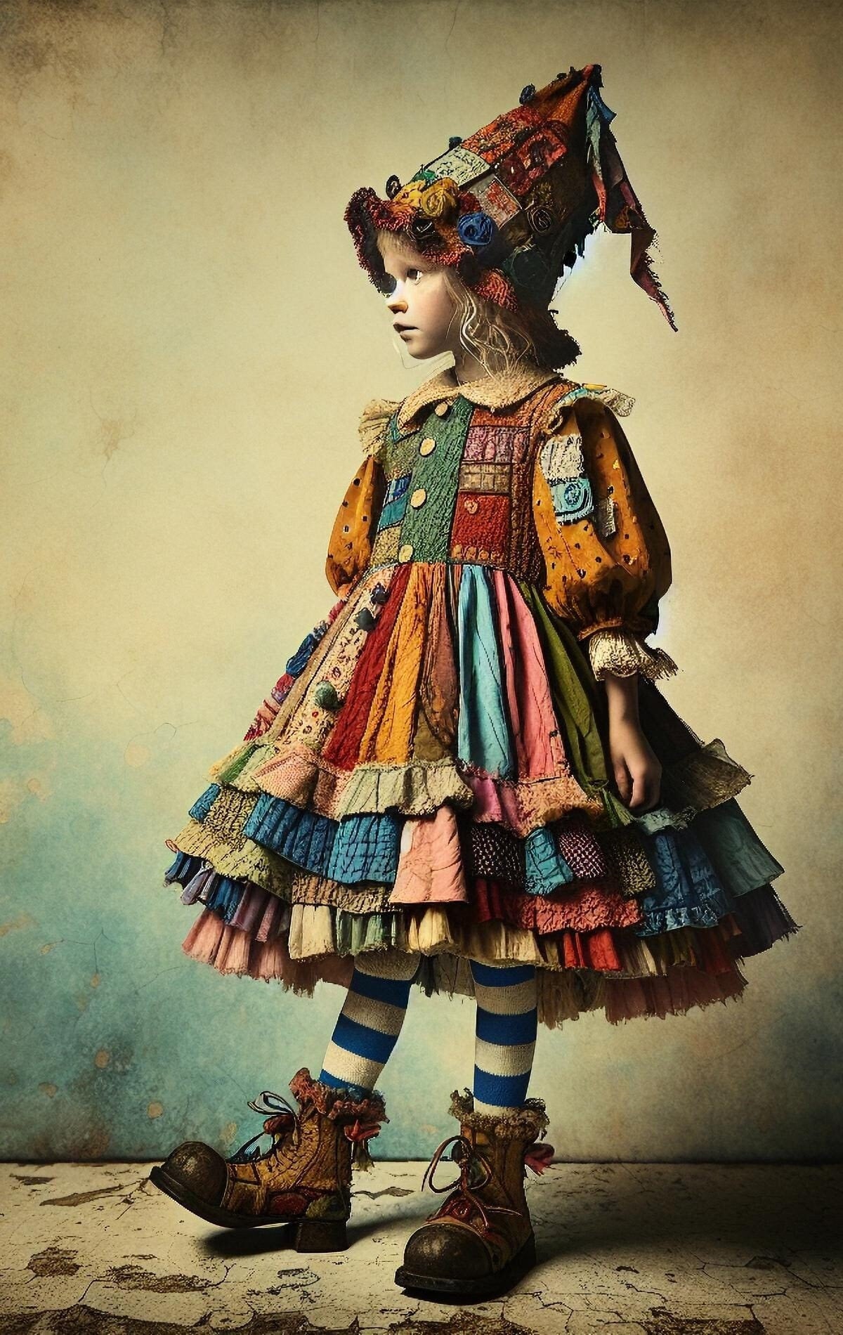 Patchwork - A1 size large Decoupage Paper