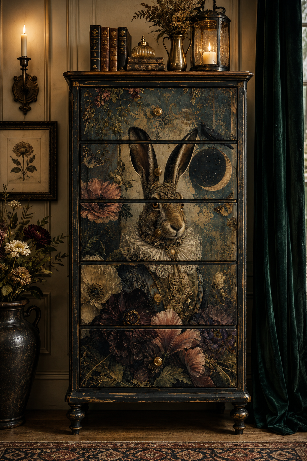Velvet Hare - A1 size large Decoupage Paper