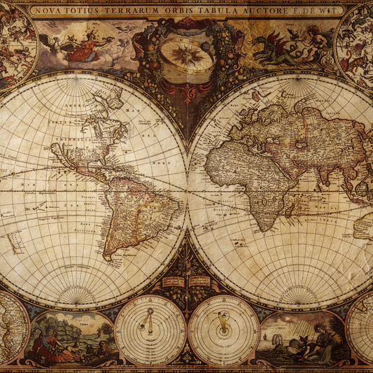 Old Map - A1 size large Decoupage Paper