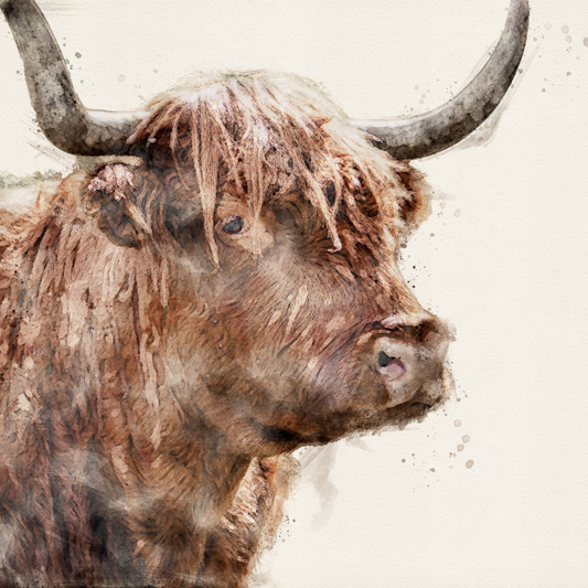 Highland Cow - A1 size large Decoupage Paper