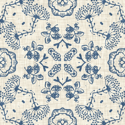 Blue Floral Design - set of 3 repeat pattern decoupage paper