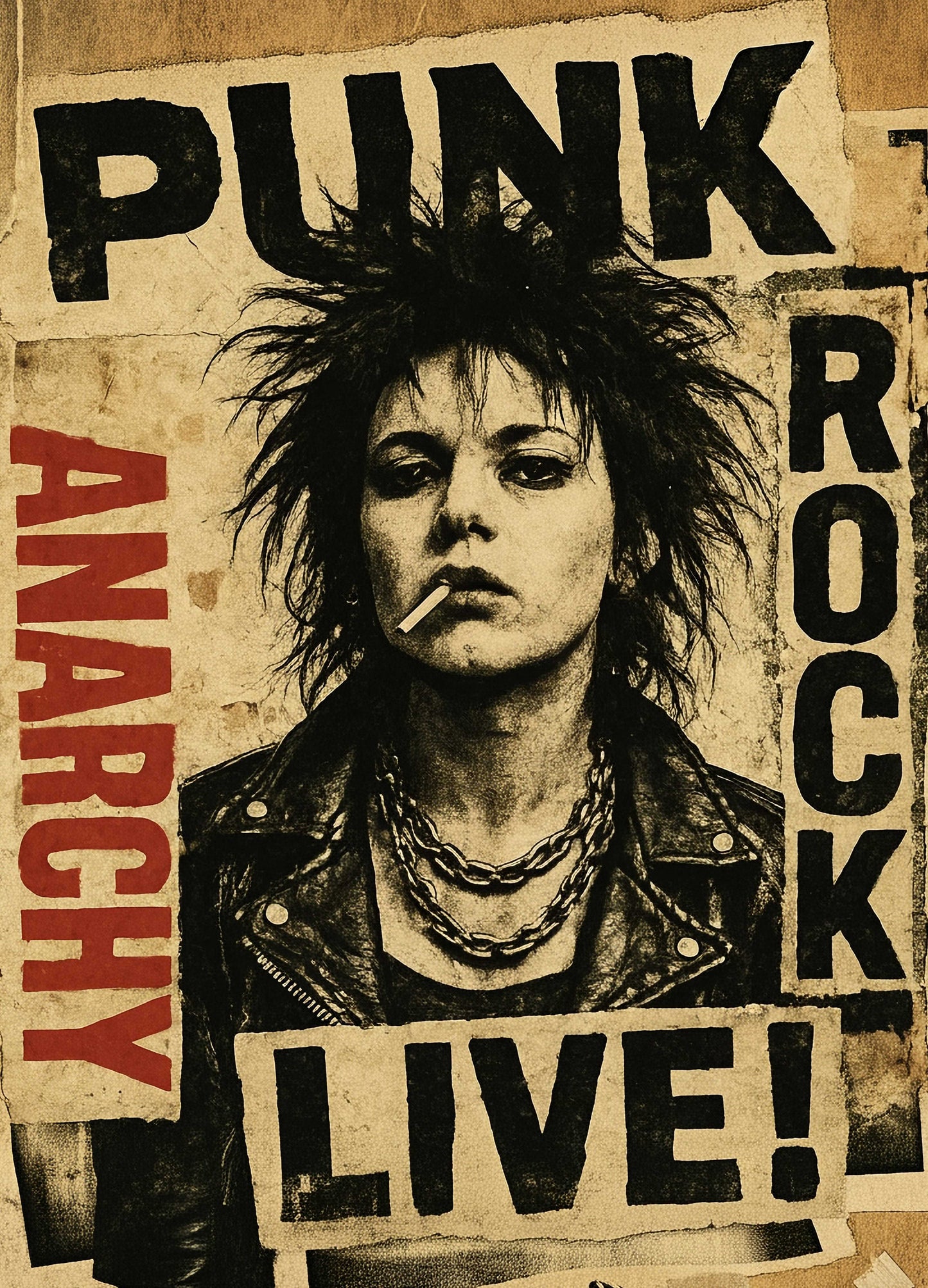 Anarchy - A1 size large Decoupage Paper