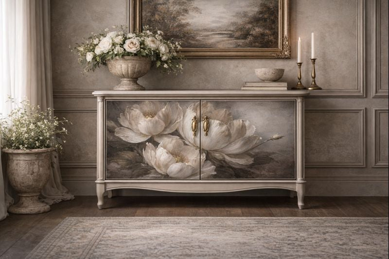 Ivory Dusk - A1 size large Decoupage Paper