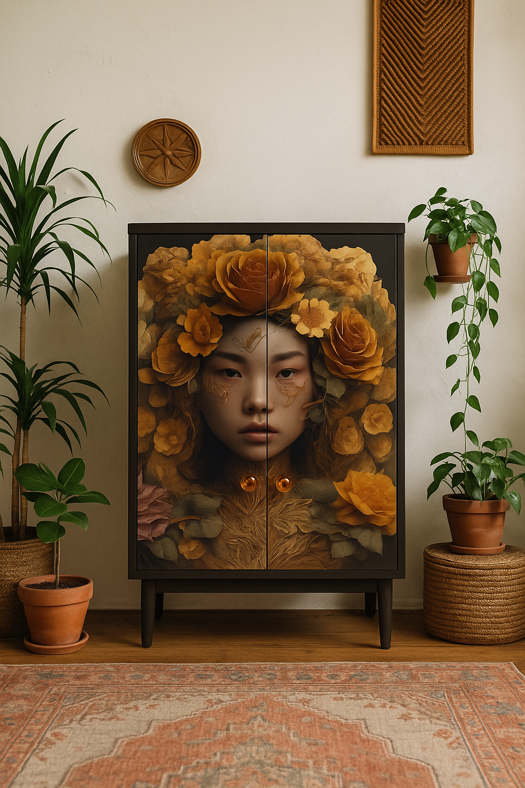 Flower Headdress - A1 size large Decoupage Paper