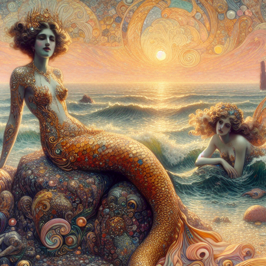 Golden Tide - A1 size large Decoupage Paper