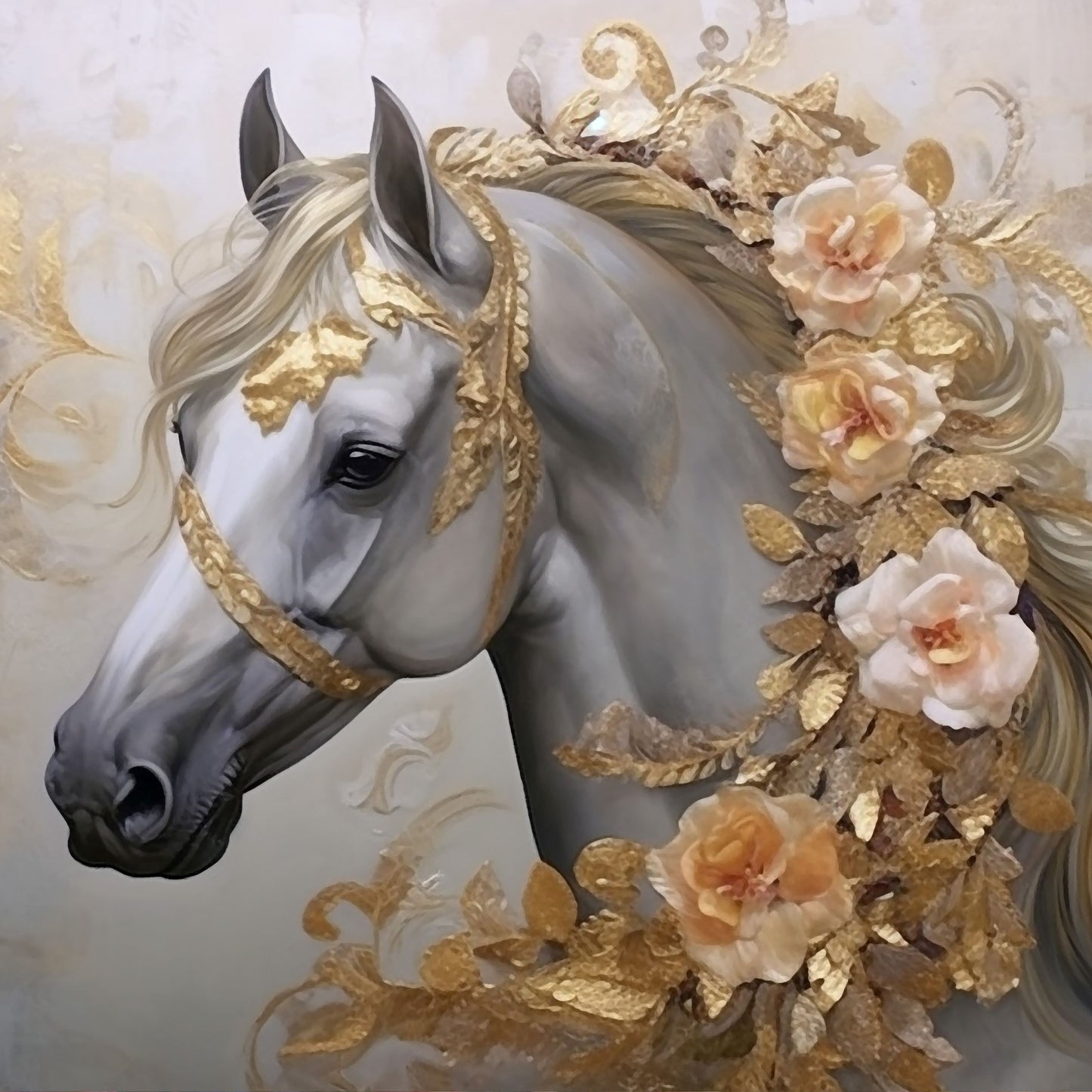 Horse Garland - A1 size large Decoupage Paper