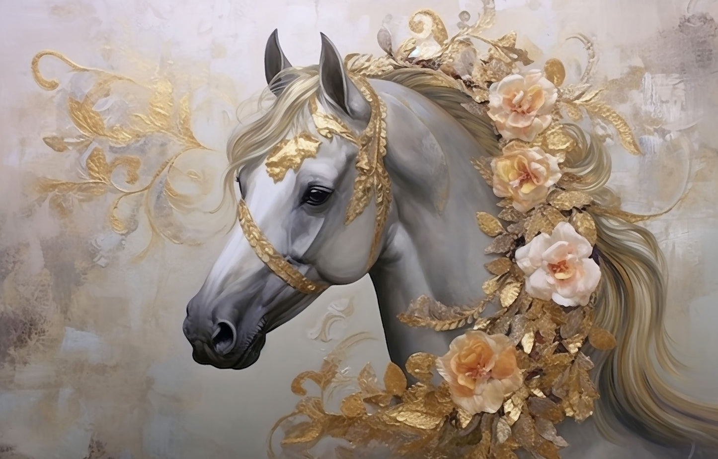 Horse Garland - A1 size large Decoupage Paper