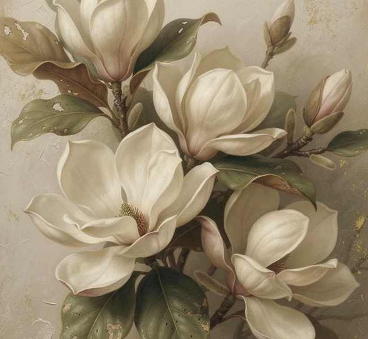 Magnolia - A1 size large Decoupage Paper