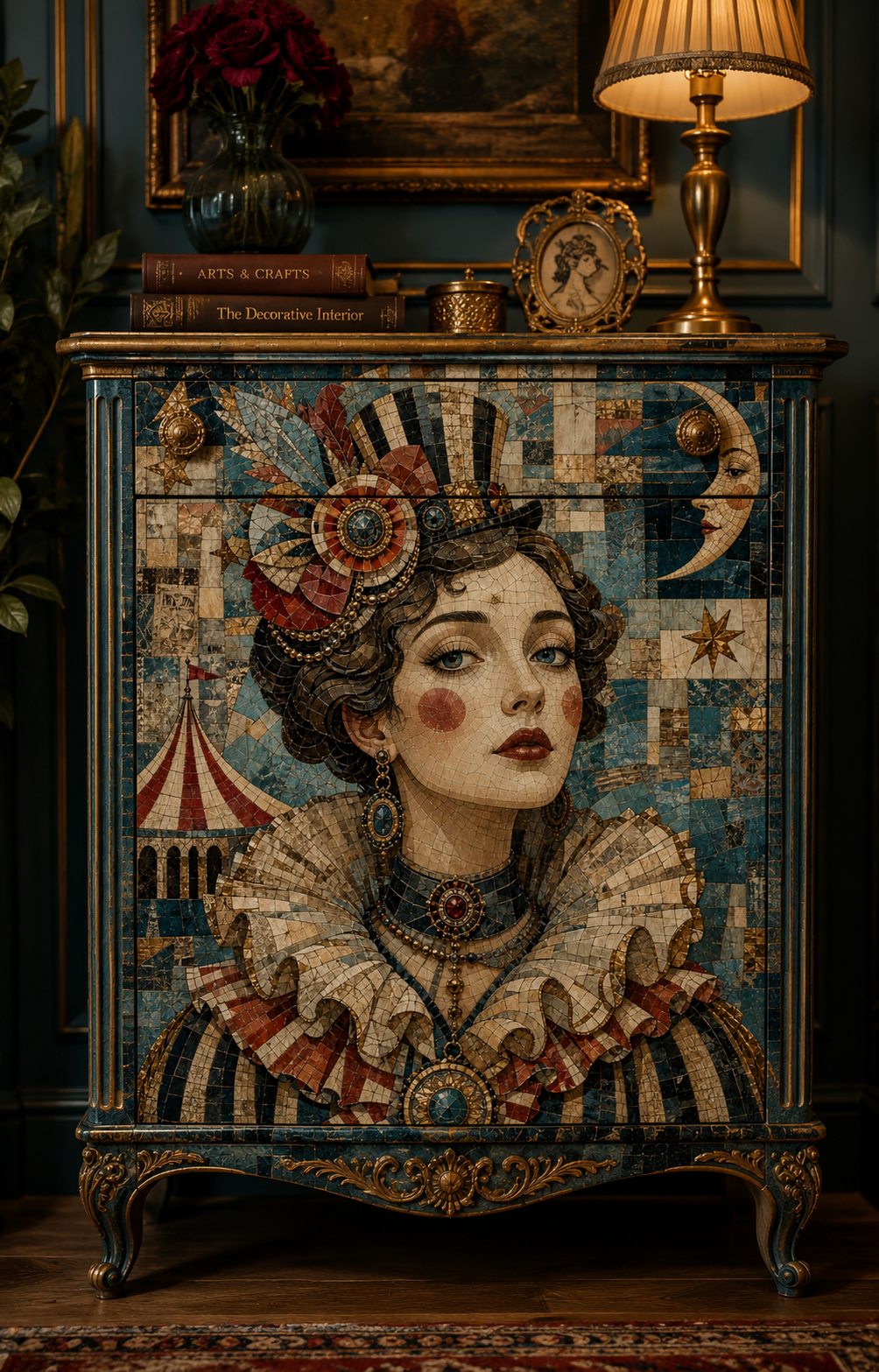 Madam Mosaic - A1 size large Decoupage Paper