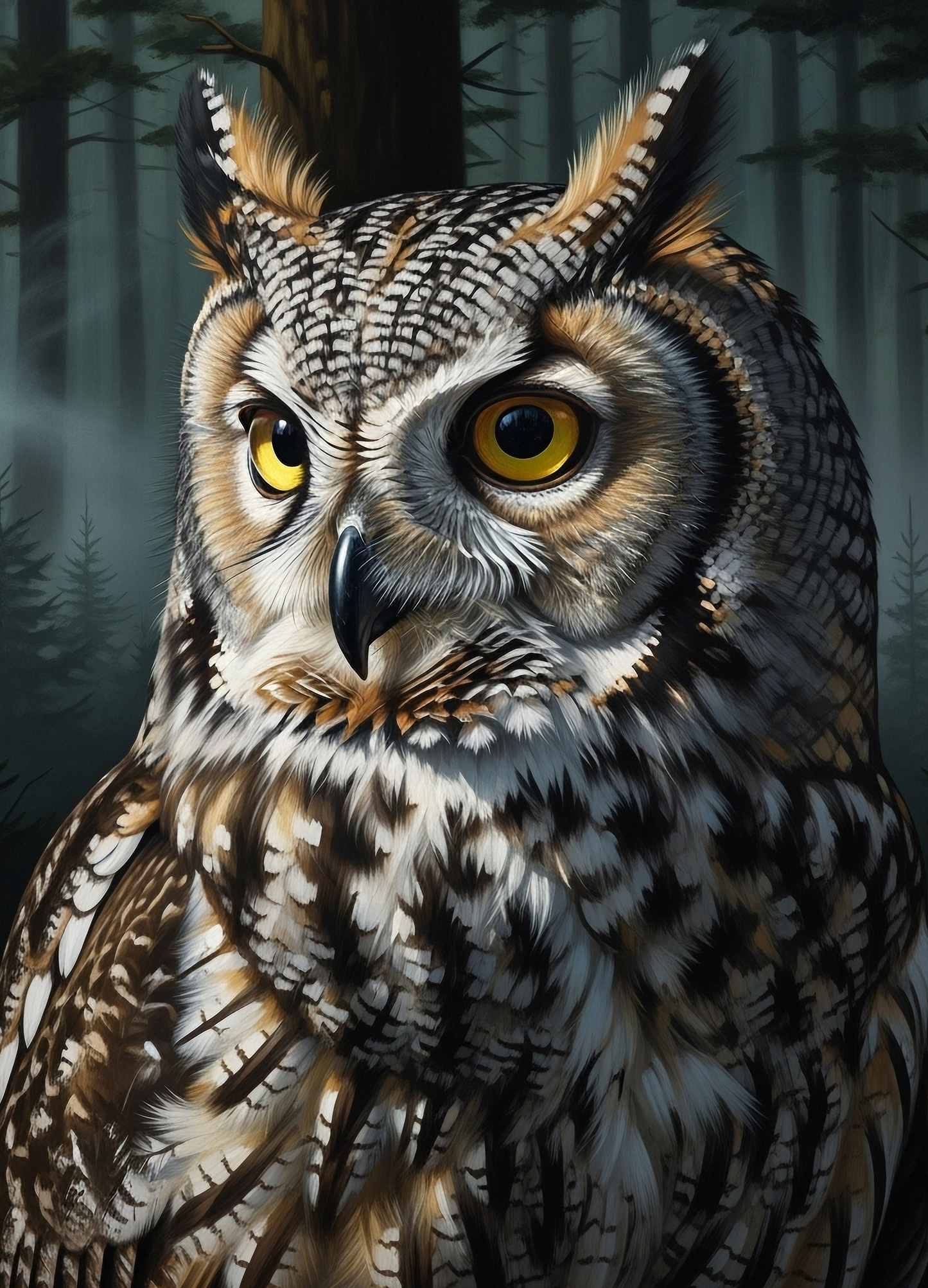 Owl - A1 size large Decoupage Paper