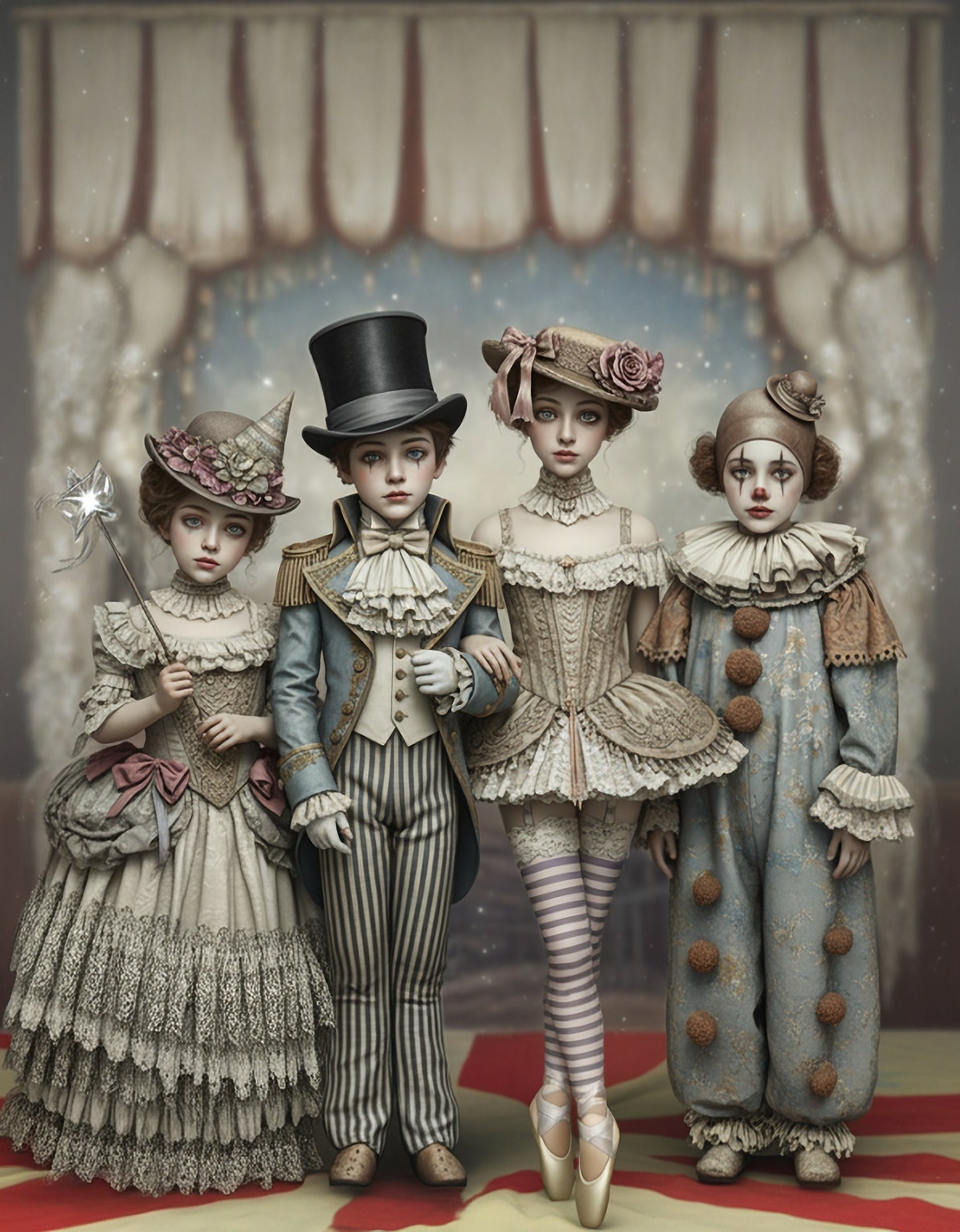 The Moonlit Troupe - A1 size large Decoupage Paper