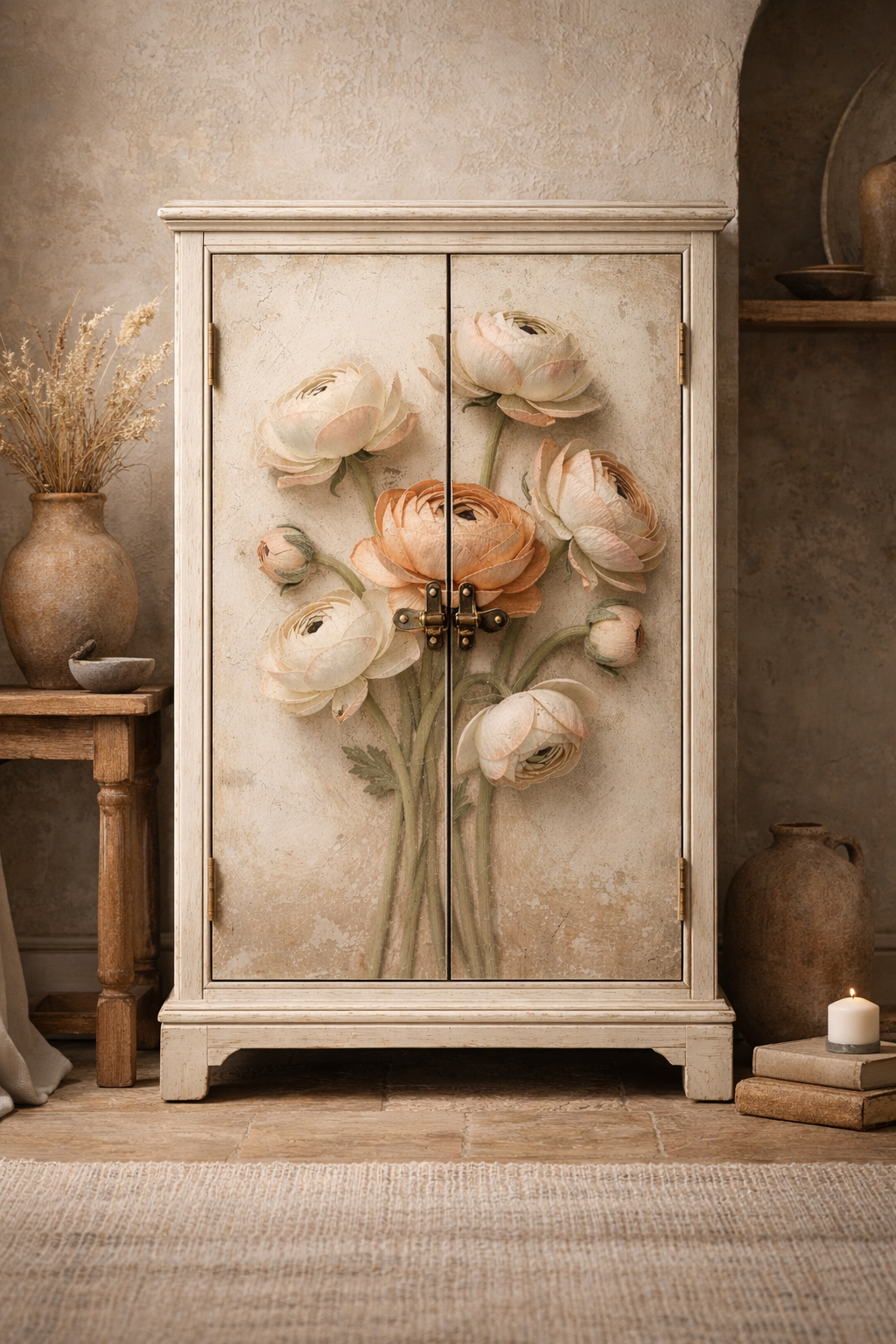 Blush- A1 size large Decoupage Paper