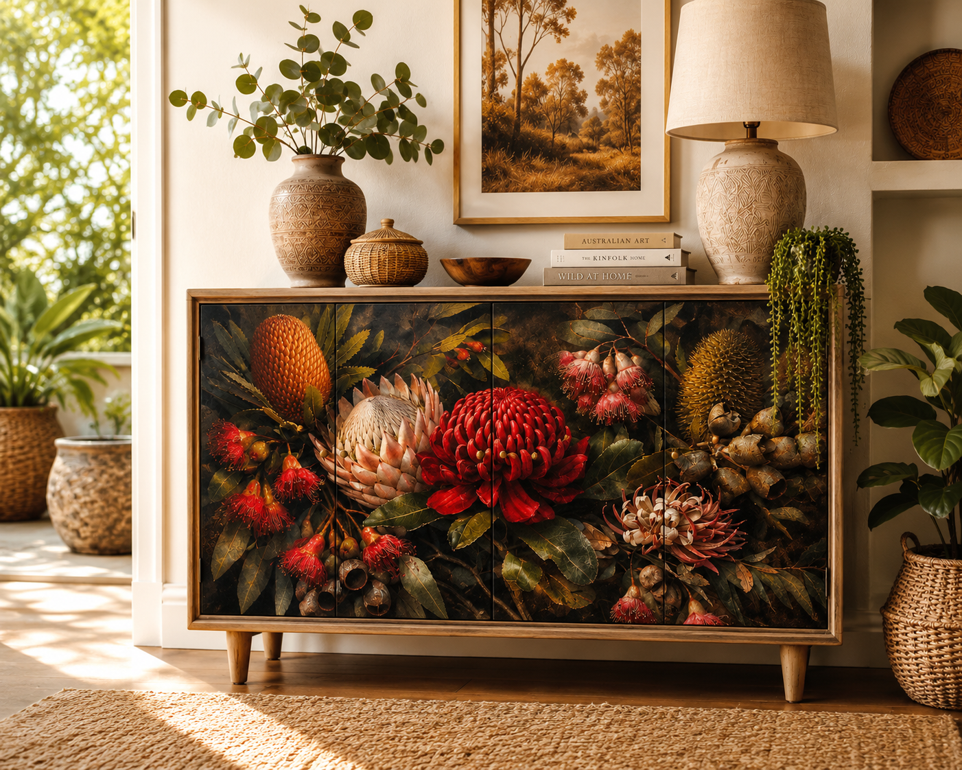 Eucalyptus & Ember - A1 size large Decoupage Paper