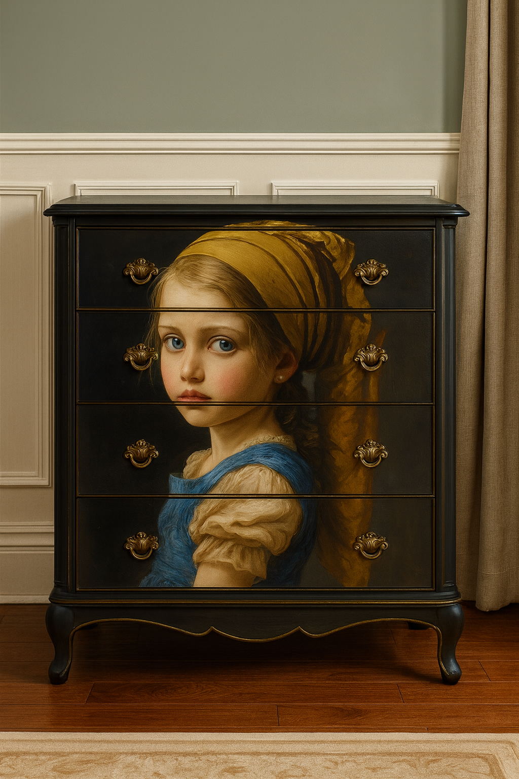 Gold Scarf - A1 size large Decoupage Paper