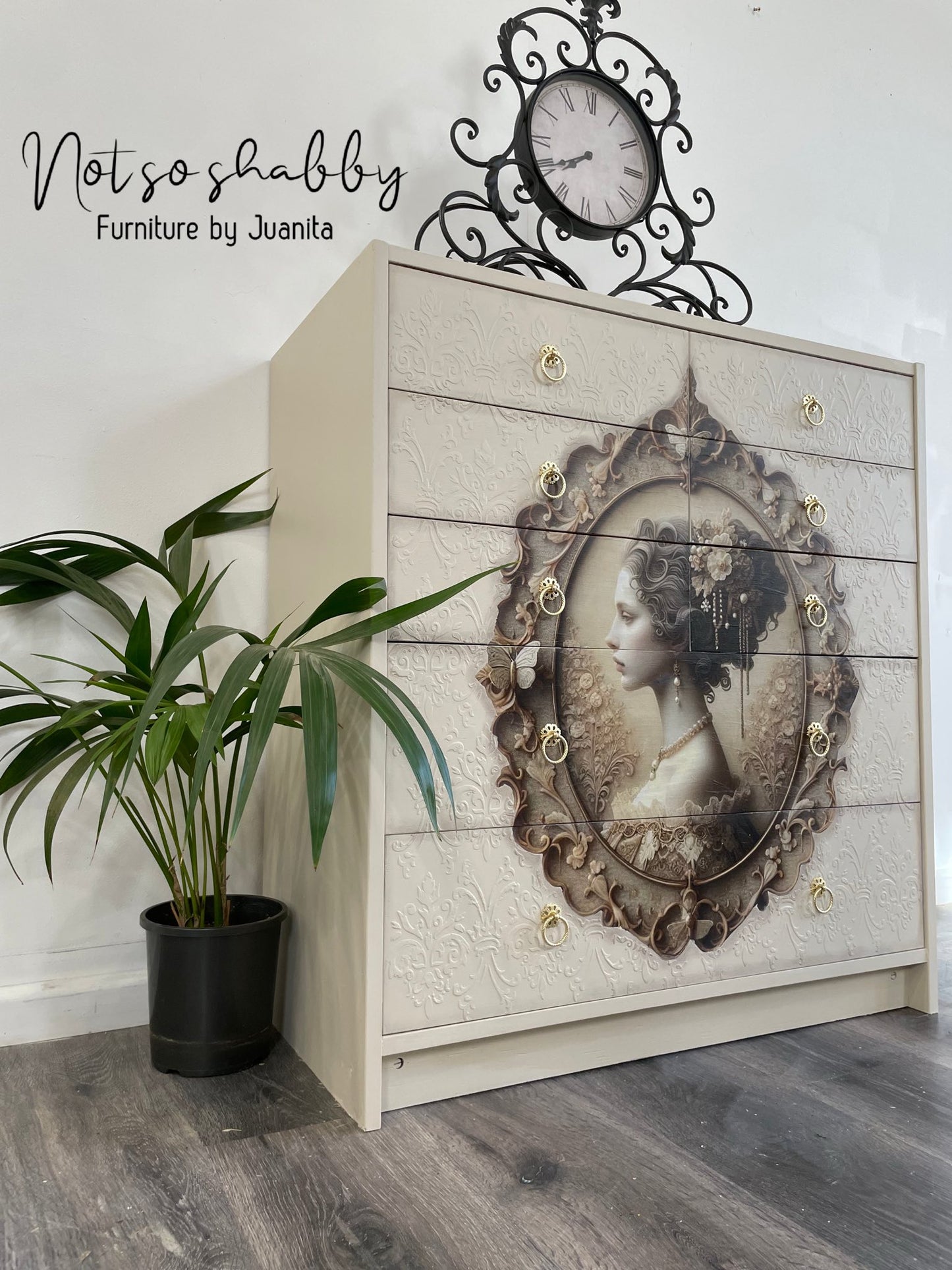 Cameo of Grace - A1 size large Decoupage Paper