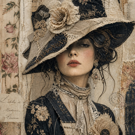 Linen & Lace - A1 size large Decoupage Paper