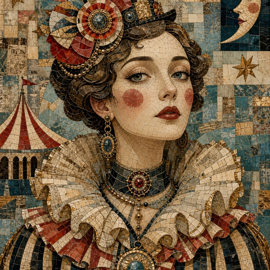 Madam Mosaic - A1 size large Decoupage Paper