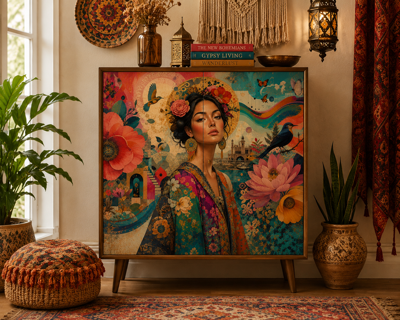 Painted Paradise - A1 size large Decoupage Paper