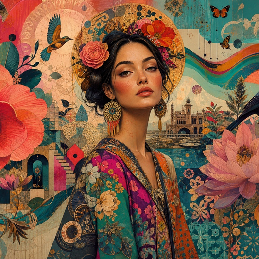 Painted Paradise - A1 size large Decoupage Paper