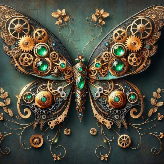 Steampunk Butterfly - A1 Size large decoupage paper