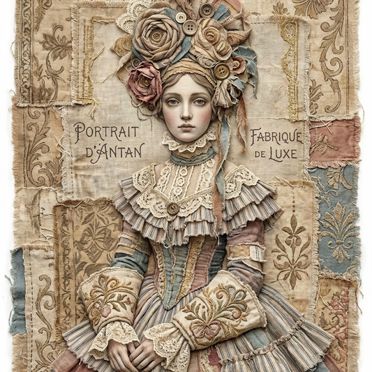 The Textile Muse - A1 size large Decoupage Paper