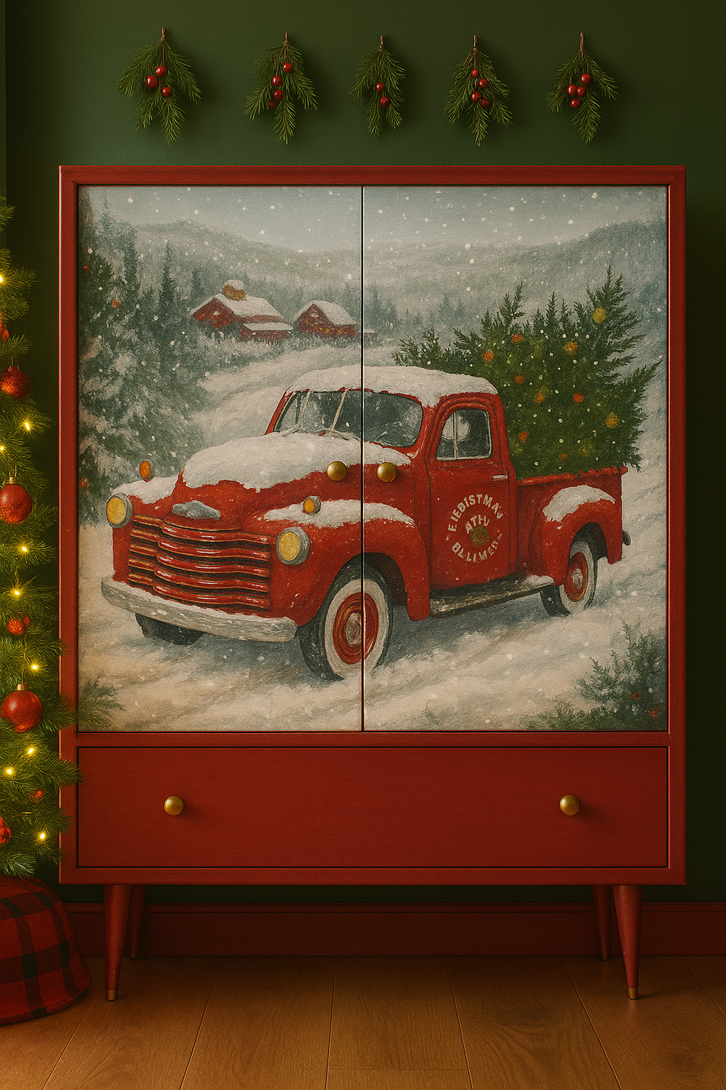 Vintage Christmas - A1 size large Decoupage Paper