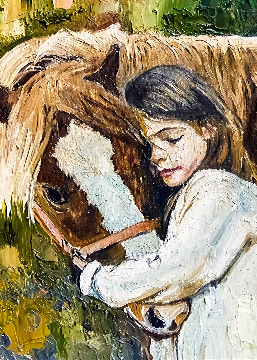 A girl and her horse - A1 size large Decoupage Paper